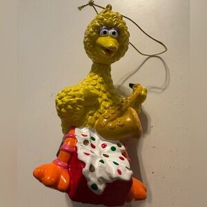 Vintage Sesameworkshop Jim Henson Big Bird Christmas Ornament Saxaphone